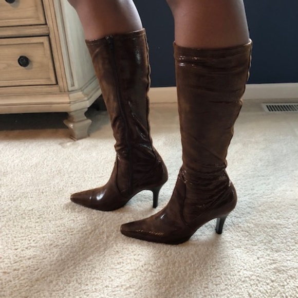 Alfani Shoes - "Eliza" Brown Mid-Calf Boots